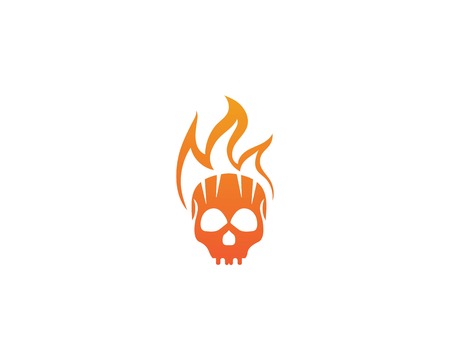 Skull head logo and symbol vectorのイラスト素材