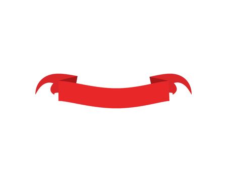 Red ribbon Vector illustration designのイラスト素材