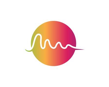 Sound waves vector illustration design templateのイラスト素材