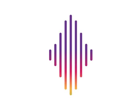 Sound waves vector illustration design templateのイラスト素材