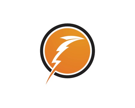flash thunderbolt Logo Template vector icon illustration designのイラスト素材