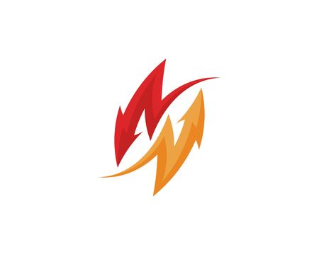 flash thunderbolt Logo Template vector icon illustration designのイラスト素材