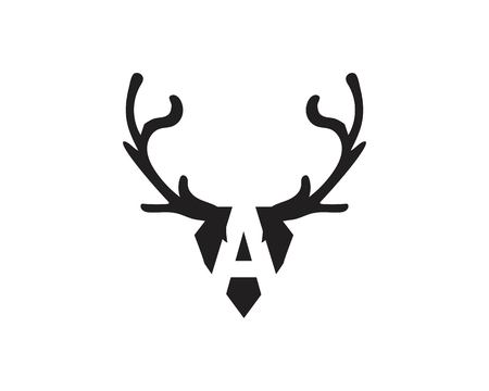Deer Logo Template vector icon illustration designのイラスト素材