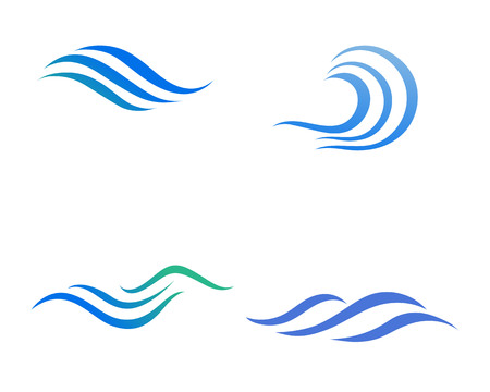 Water wave icon vector illustration design logoのイラスト素材