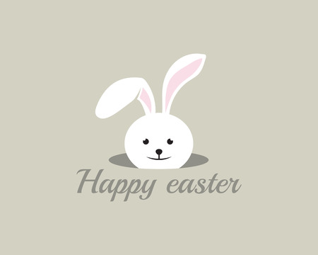 Happy easter rabbit in backgroundのイラスト素材