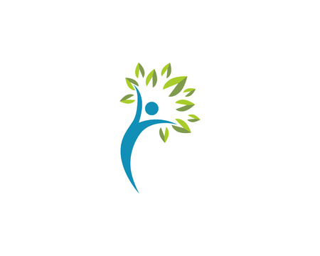 Tree people Human character logo sign illustration vector designのイラスト素材