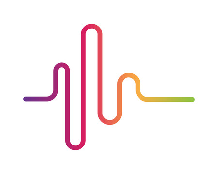 Sound waves vector illustration design templateのイラスト素材