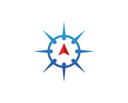 Compass Logo Template vector icon illustration design - Vectorのイラスト素材