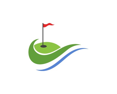 Golf club icons symbols elements and logo vector imageのイラスト素材