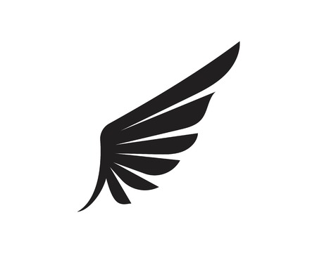 Wing black Logo Template vector illustration designのイラスト素材