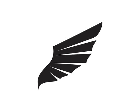 Wing black Logo Template vector illustration designのイラスト素材