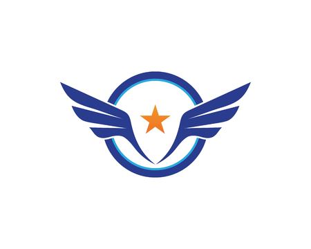 Wing logo and symbol business template vectorのイラスト素材