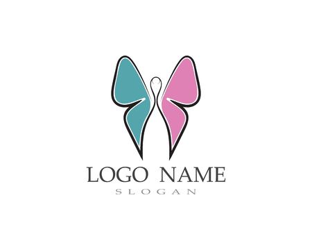 Butterfly logo and symbol Vector designのイラスト素材