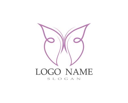 Butterfly logo and symbol Vector designのイラスト素材