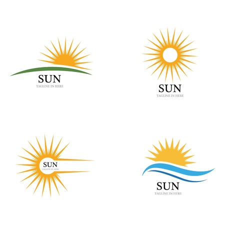 Sun Vector illustration Icon Logo Template designのイラスト素材