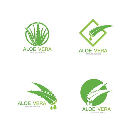 Aloe vera logo vector ilustration のイラスト素材