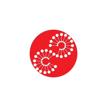 Dandelion flower logo vector templateのイラスト素材