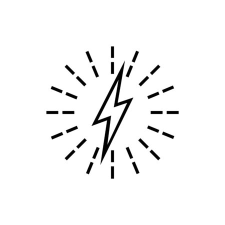 Lightning bolt flash thunderbolt icons vectorsのイラスト素材