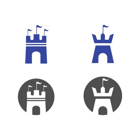 castle logo vector ilustration templateのイラスト素材