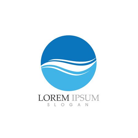 Water Wave symbol and icon Logoのイラスト素材