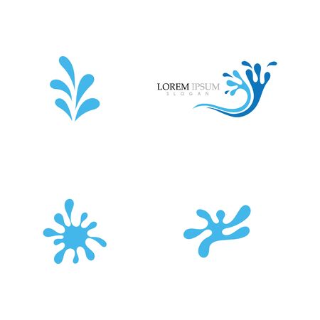 Splash Water Logo Template vector illustration designのイラスト素材