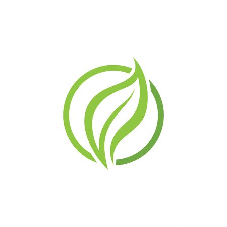 Leaf Logo vector Templateのイラスト素材