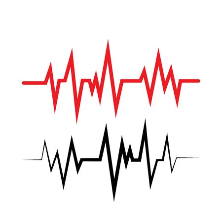 Pulse line ilustration vector templateのイラスト素材