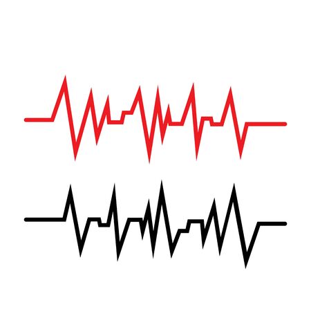 Pulse line ilustration vector templateのイラスト素材