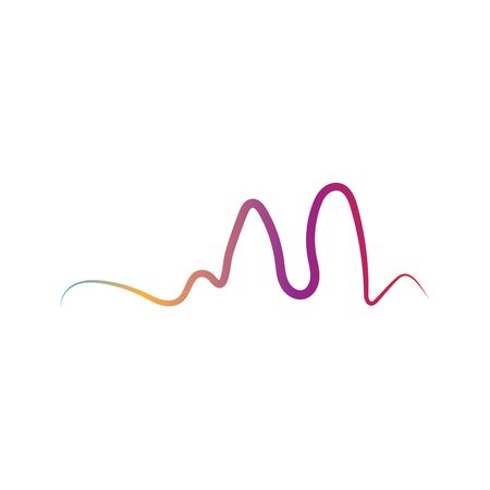 Pulse line waves vector illustration design templateのイラスト素材