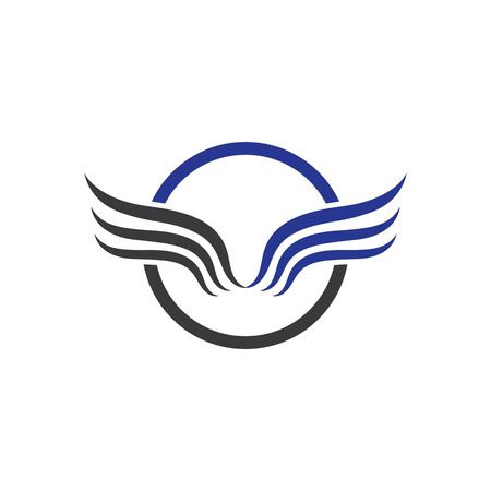 Wing logo and symbol business template vectorのイラスト素材