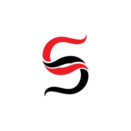S letter logo design vectorのイラスト素材