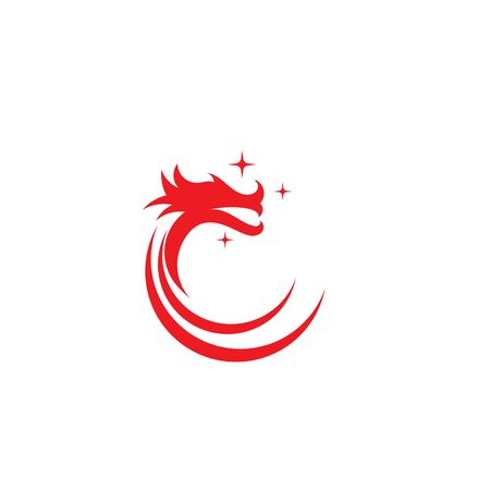 Dragon vector icon illustration design logo templateのイラスト素材
