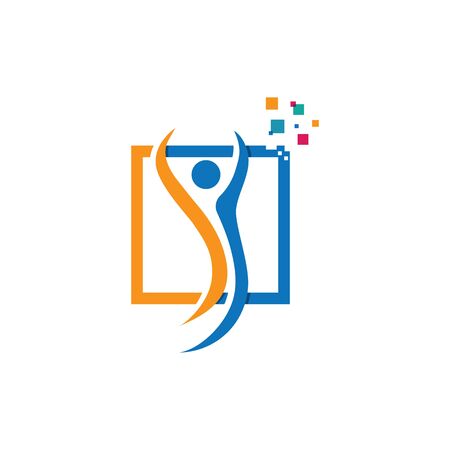 Human character logo sign illustration vector designのイラスト素材