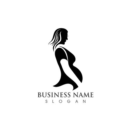 Pregnant logo template vector icon illustration designのイラスト素材