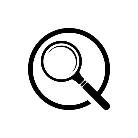 magnifying glass iconのイラスト素材