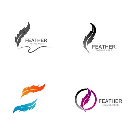 feather logo vector templateのイラスト素材