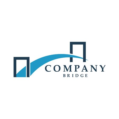 Bridge icon vector illustration Logo template designのイラスト素材