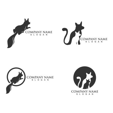 Cat logo design pet logotype vector imageのイラスト素材