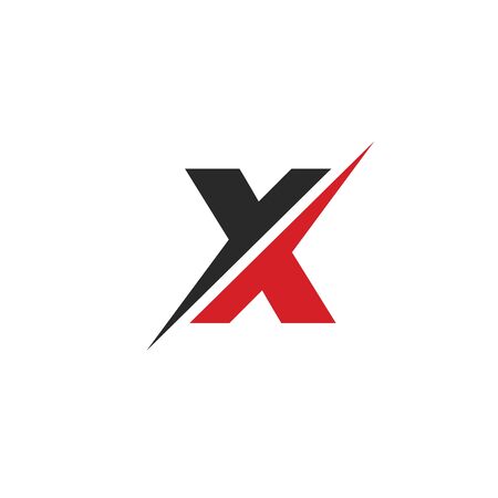 X Letter Logo Template vector icon designのイラスト素材