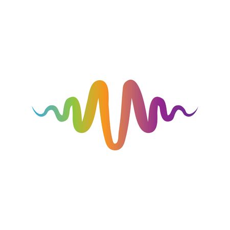 Sound wave logo template vector icon illustrationのイラスト素材