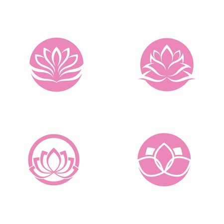 Beauty Vector lotus flowers design logo Template iconのイラスト素材