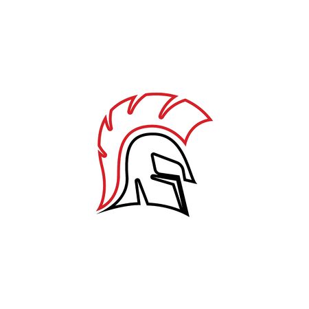 Spartan helmet logo template vector icon designのイラスト素材