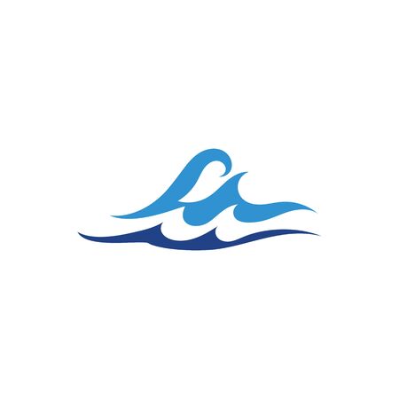 Water wave logo vector illustration designのイラスト素材