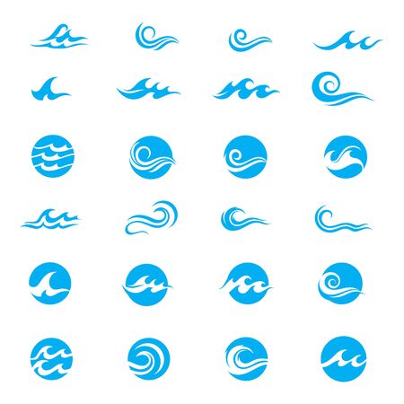 Water wave logo vector illustration designのイラスト素材