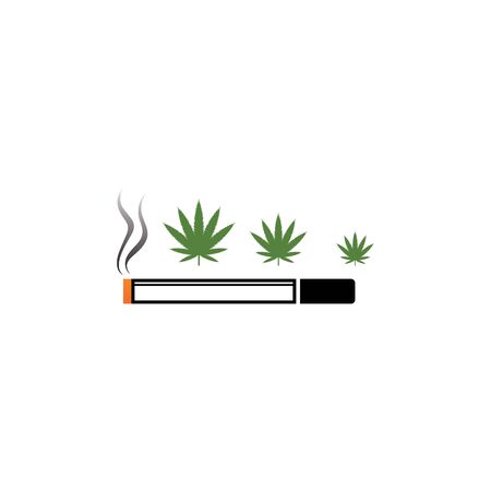 Canabis leaf vector illustration icon designのイラスト素材
