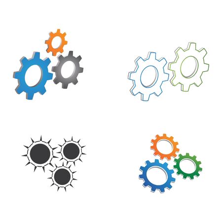 Gear Logo vector icon designのイラスト素材