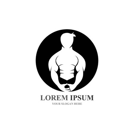 Vector object and Icons for Sport Label  Gym Badge  Fitness Logo Designのイラスト素材
