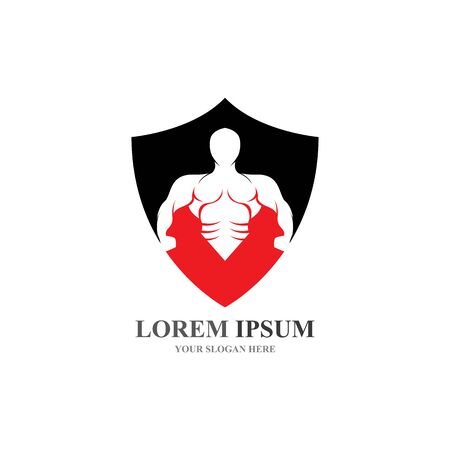 Vector object and Icons for Sport Label  Gym Badge  Fitness Logo Designのイラスト素材