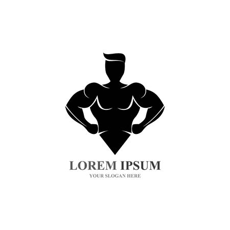 Vector object and Icons for Sport Label  Gym Badge  Fitness Logo Designのイラスト素材