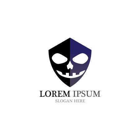 Skull mask logo and symbol vectorのイラスト素材